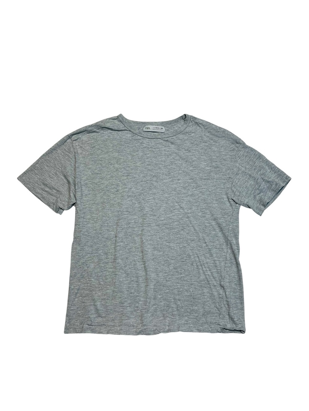 Zara Gray Heather Short Sleeve‎ Crew Neck Tee girls 12Y